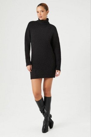 Vestido Forever 21 Turtleneck Mini Mujer Negras | Dkh9YLqbwI8