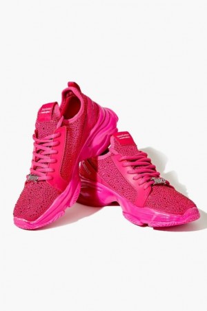 Zapatillas Forever 21 Juicy Couture Rhinestone Mujer Fucsia | ErLbkhKOZ0P