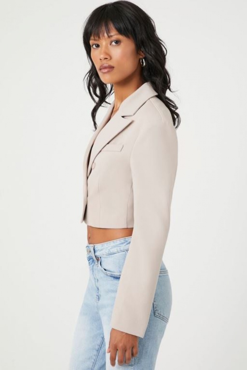 Blazer Forever 21 Double Breasted Cropped Mujer Goat | fq5nTIFo7Wy