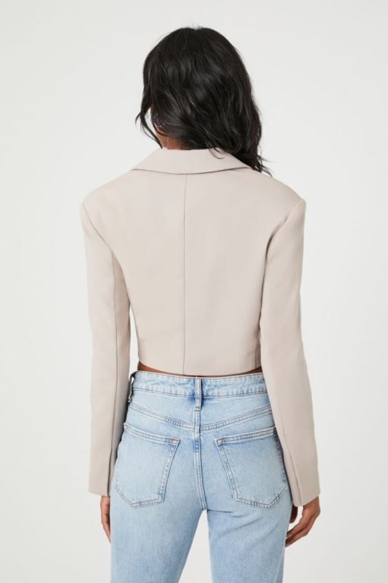 Blazer Forever 21 Double Breasted Cropped Mujer Goat | fq5nTIFo7Wy