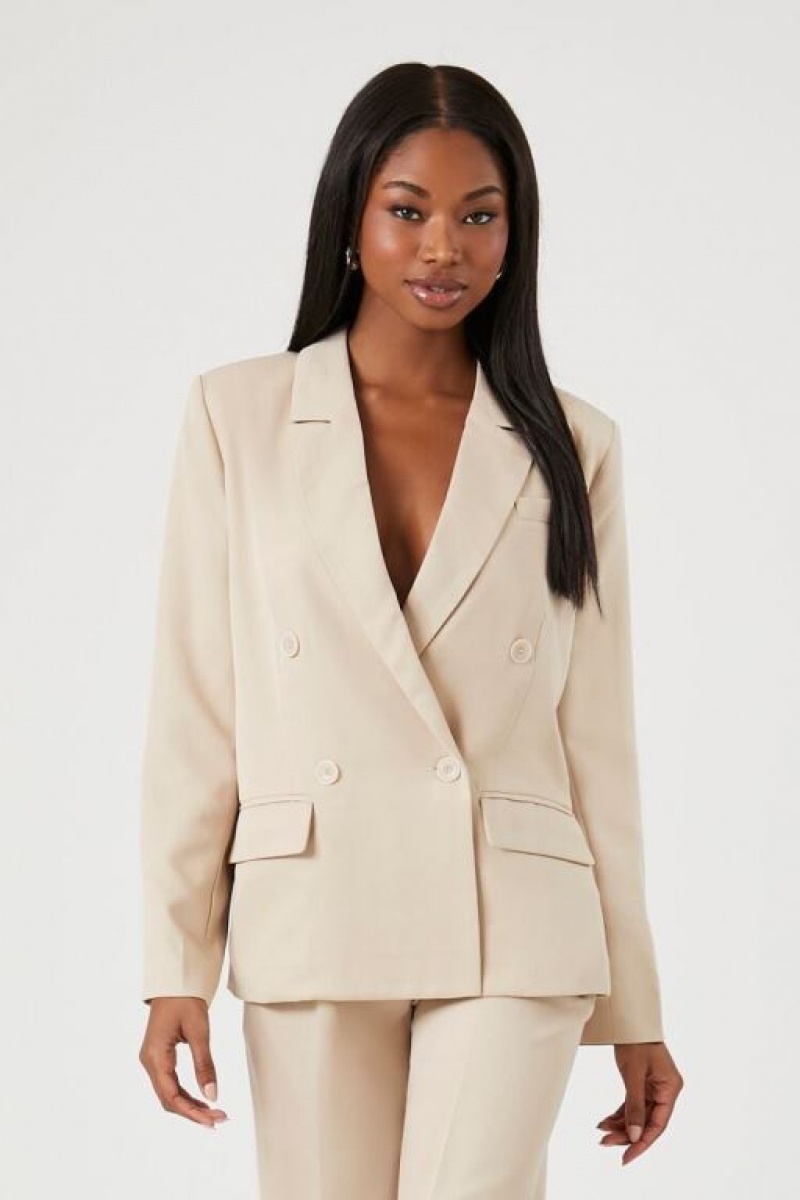 Blazer Forever 21 Double Breasted Suit Amp Set Mujer Gris Marrones | kzT9AqyvVGC