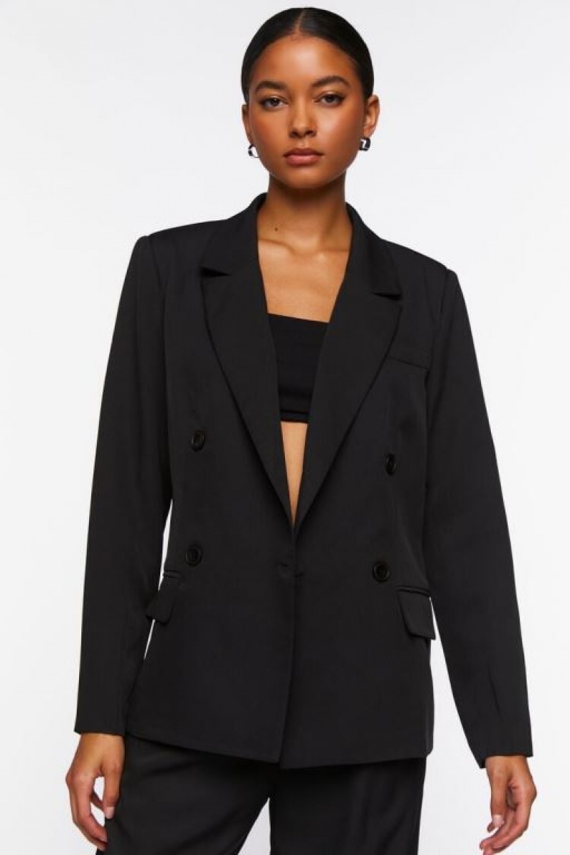 Blazer Forever 21 Double Breasted Suit Amp Set Mujer Negras | IycUWRj3eO3