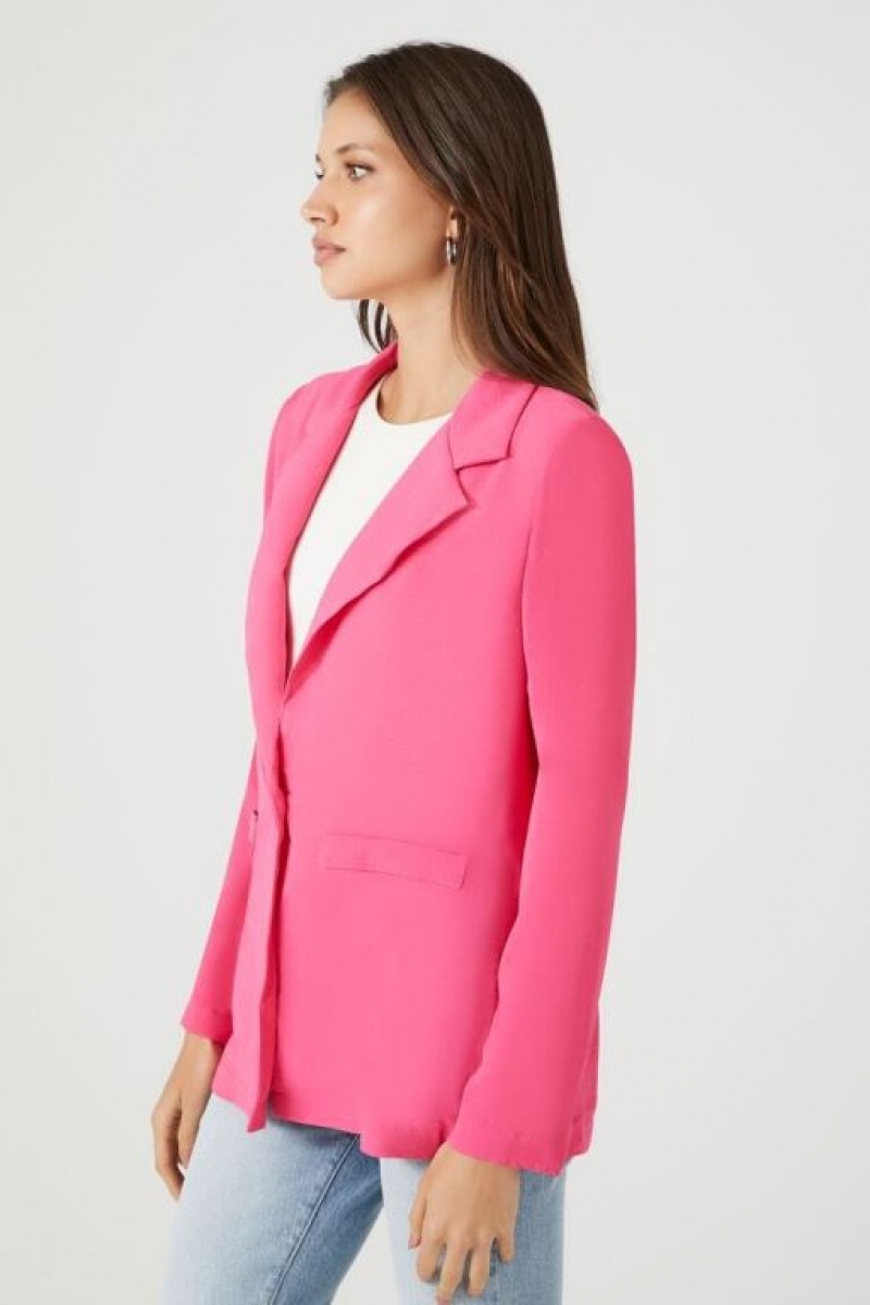 Blazer Forever 21 Single Breasted Mujer Rosas | LR4rYc7y7ql