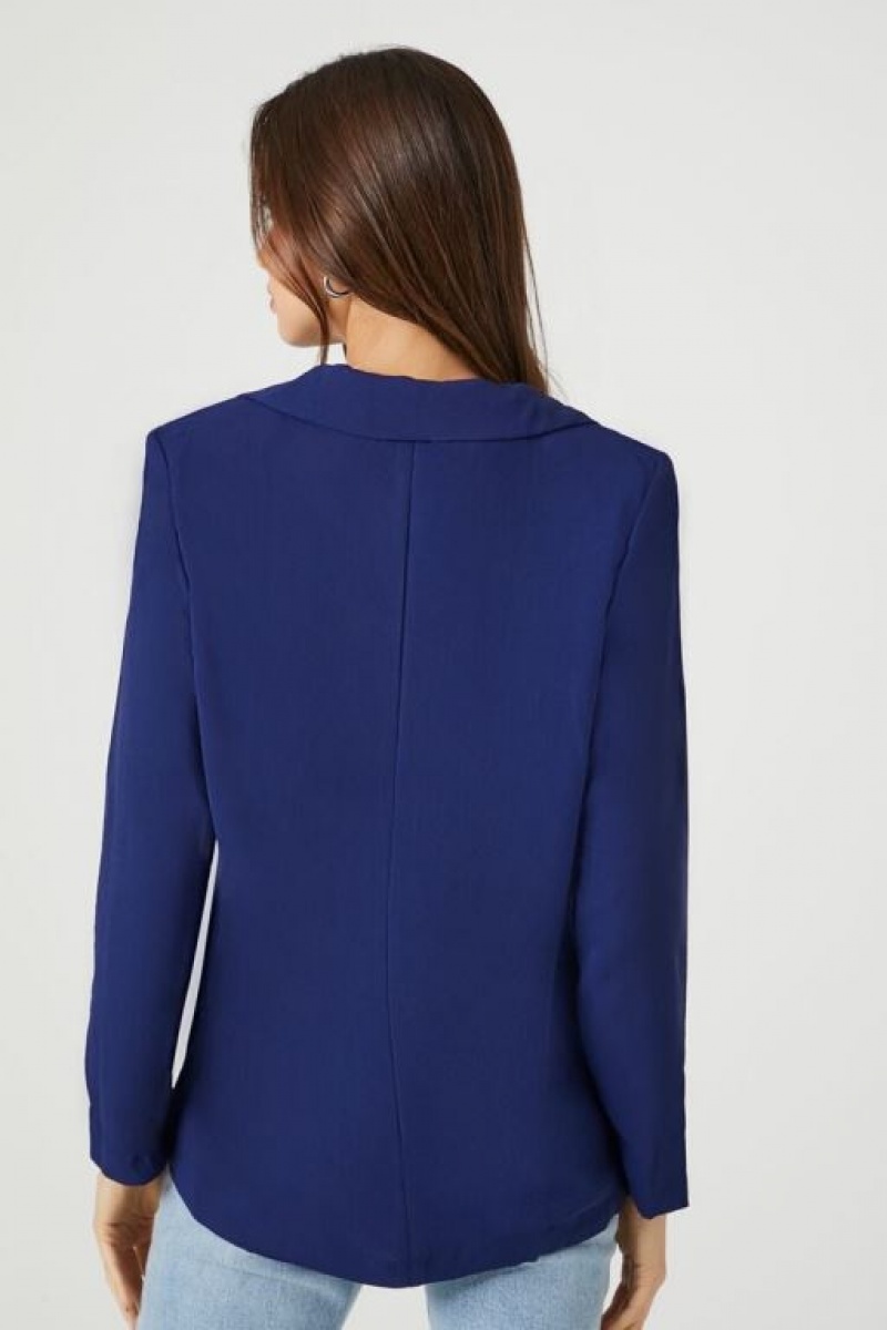 Blazer Forever 21 Single Breasted Mujer Azul Marino | IulJv90cyy7