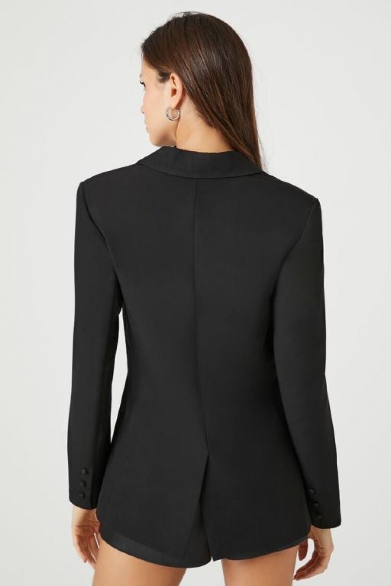 Blazer Forever 21 Twist Front Cutout Mujer Negras | m0vJBrMcl9r