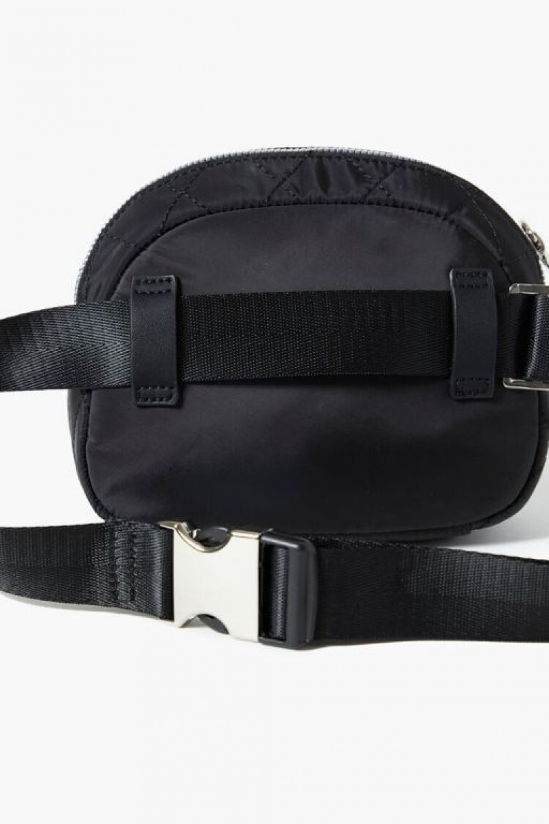 Bolsas Forever 21 Acolchado Fanny Pack Mujer Negras | qcu2YQJsrzo