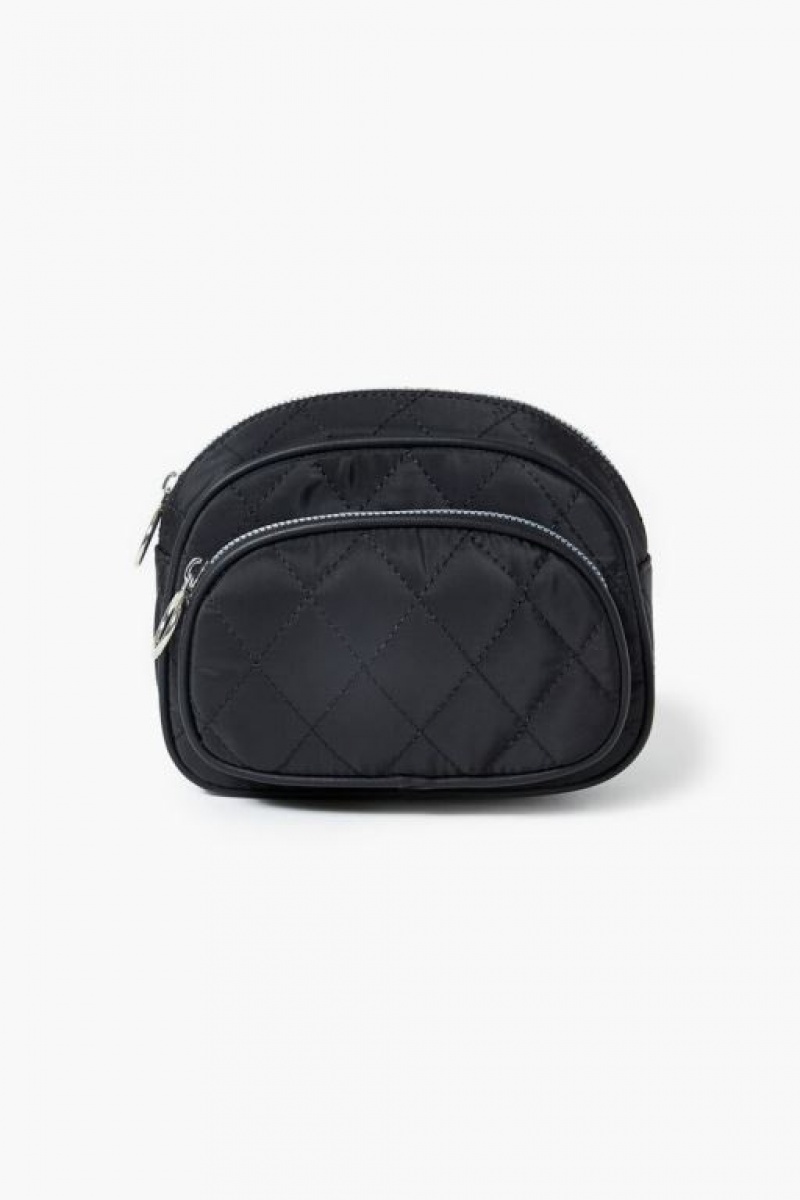 Bolsas Forever 21 Acolchado Fanny Pack Mujer Negras | qcu2YQJsrzo