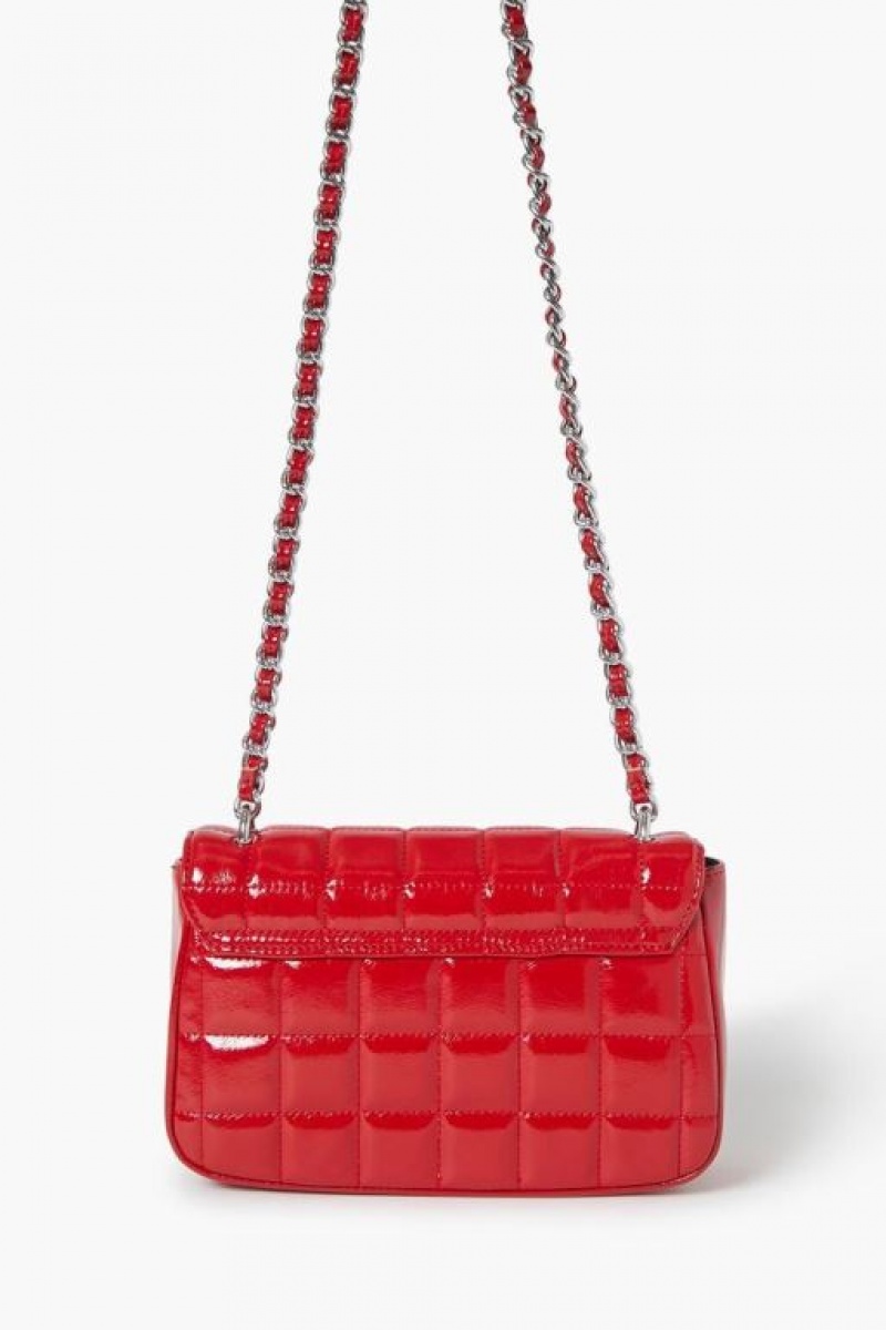 Bolsas Forever 21 Acolchado Faux Cuero Crossbody Mujer Rojas | vxqwb9HirHA