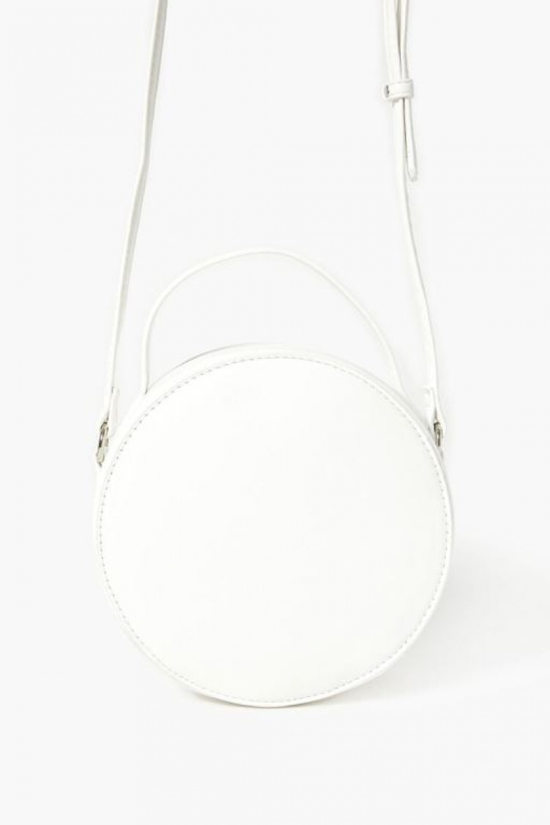 Bolsas Forever 21 Acolchado Round Crossbody Mujer Blancas | 0dfYe9XfnGo