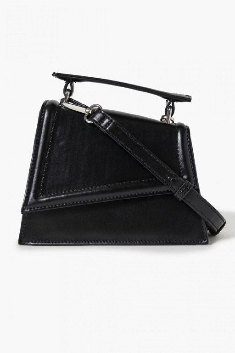 Bolsas Forever 21 Asymmetrical Faux Cuero Crossbody Mujer Negras | pSBW2Z2OjxW