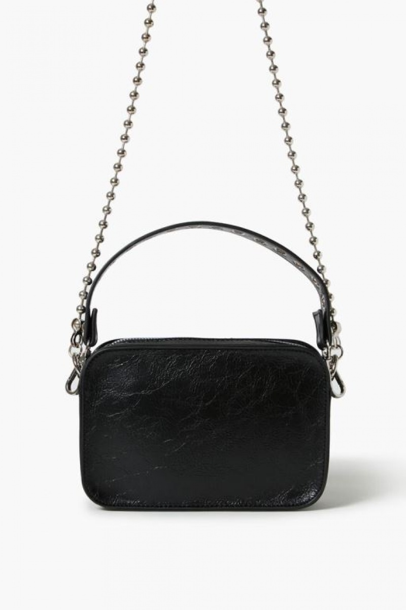 Bolsas Forever 21 Ball Chain Crossbody Mujer Negras | XlYDqL3JDeb