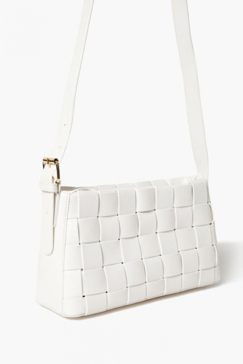 Bolsas Forever 21 Basketwoven Crossbody Mujer Blancas | dw6EZE08HRj