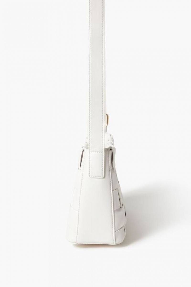 Bolsas Forever 21 Basketwoven Crossbody Mujer Blancas | dw6EZE08HRj