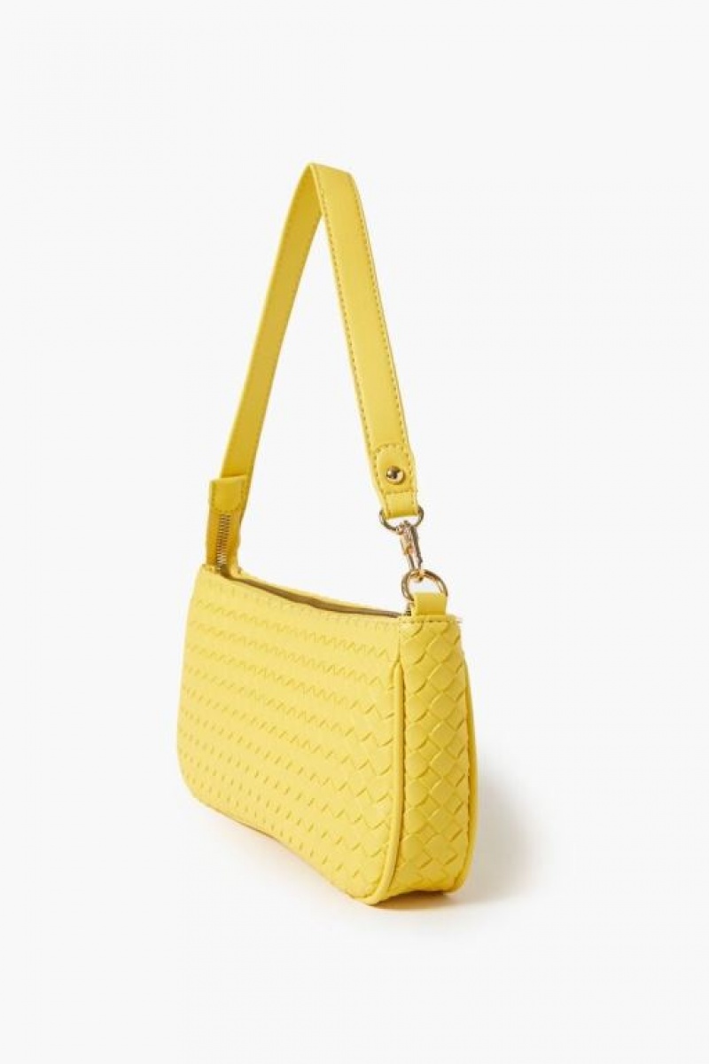 Bolsas Forever 21 Basketwoven Uette Mujer Amarillo | mmQUM9bhEpW