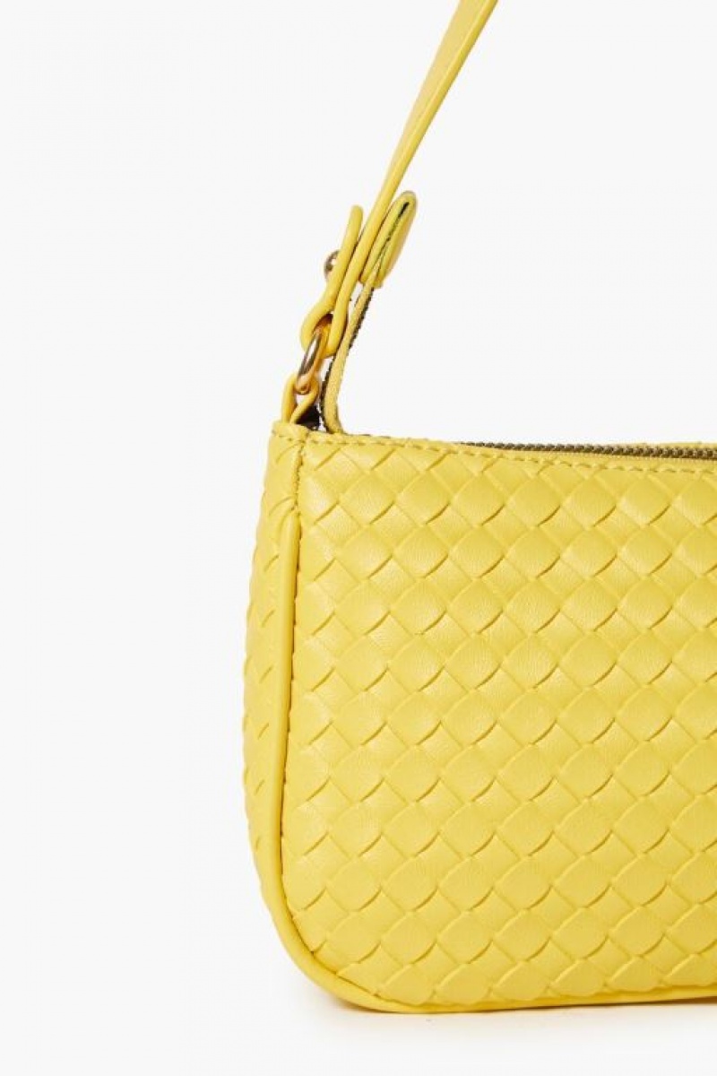 Bolsas Forever 21 Basketwoven Uette Mujer Amarillo | mmQUM9bhEpW