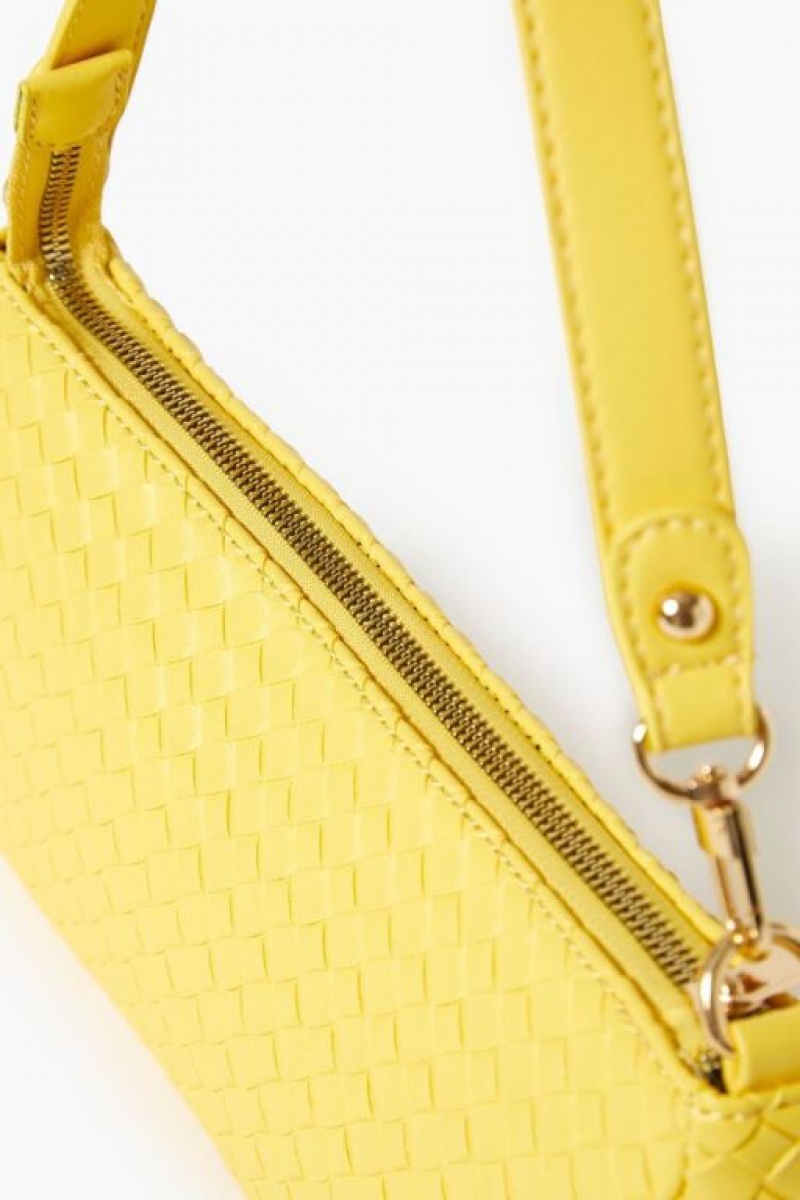 Bolsas Forever 21 Basketwoven Uette Mujer Amarillo | mmQUM9bhEpW