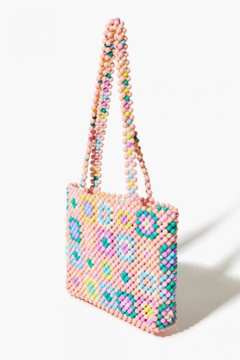 Bolsas Forever 21 Beaded Tote Mujer Multicolor | of64PXTebLB