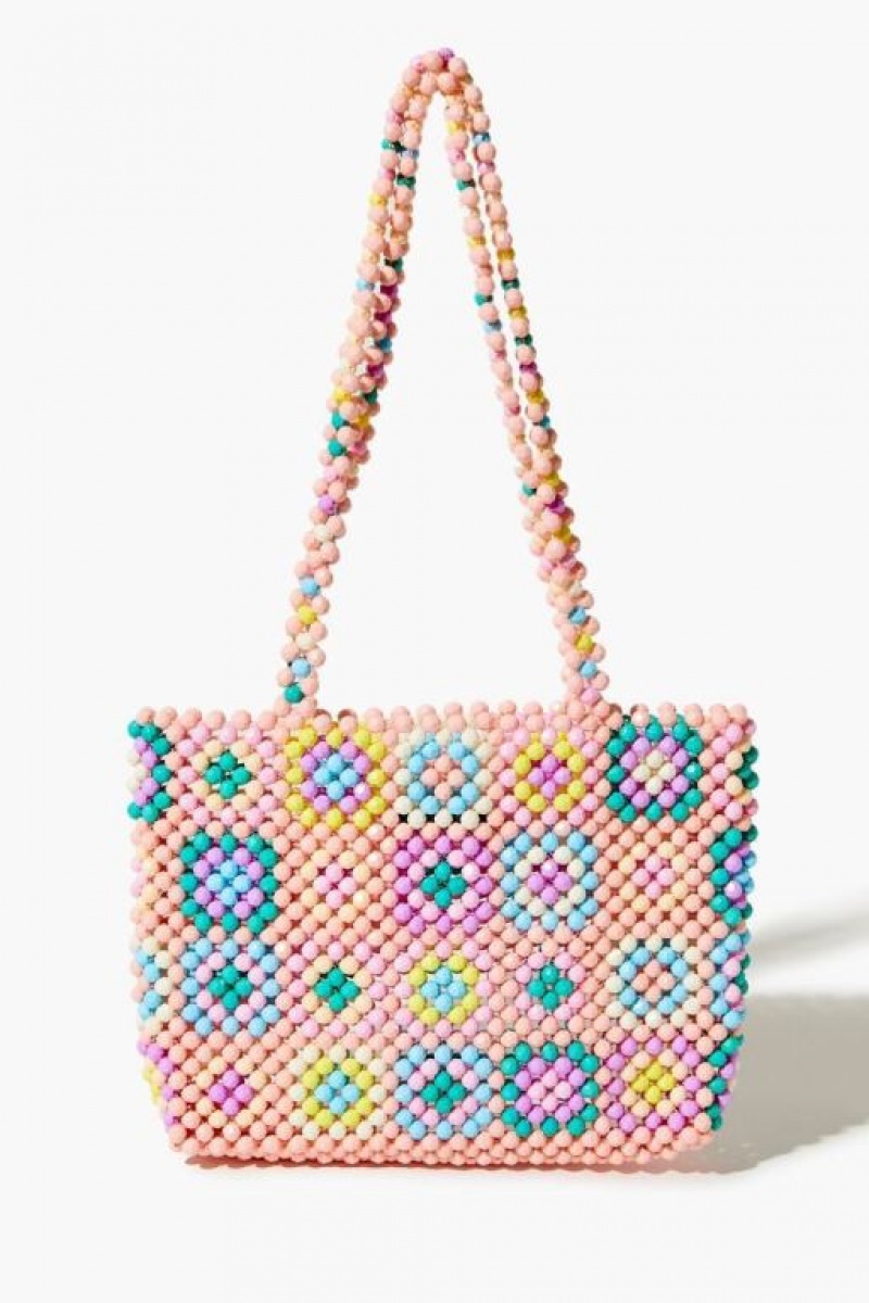 Bolsas Forever 21 Beaded Tote Mujer Multicolor | of64PXTebLB