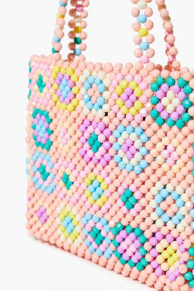 Bolsas Forever 21 Beaded Tote Mujer Multicolor | of64PXTebLB