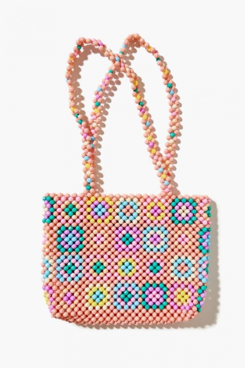 Bolsas Forever 21 Beaded Tote Mujer Multicolor | of64PXTebLB