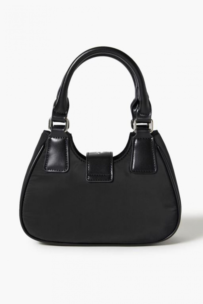 Bolsas Forever 21 Buckled Crescent Crossbody Mujer Negras | 11sLjerTJpr