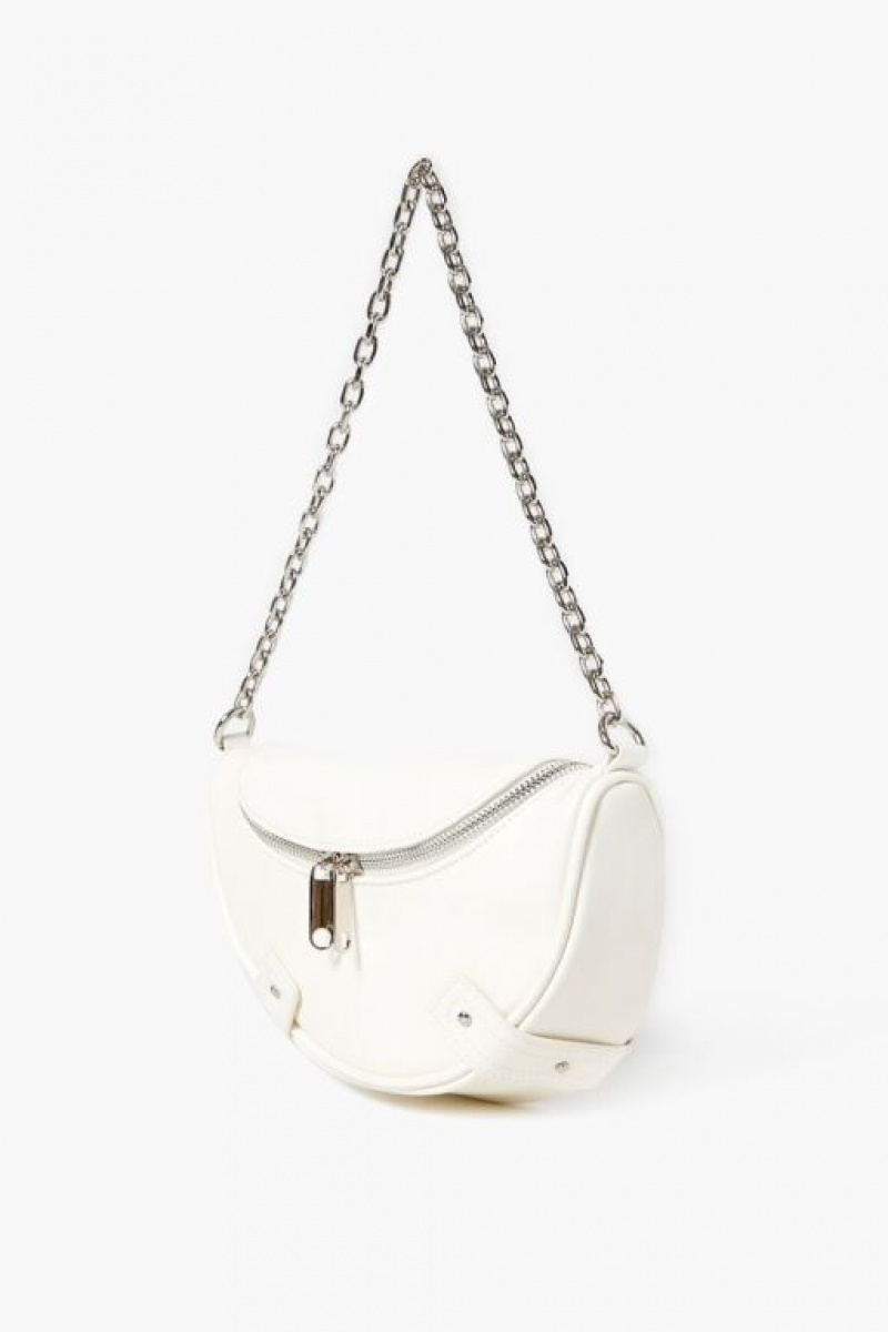 Bolsas Forever 21 Chain Strap Uette Mujer Blancas | IEInYQow846