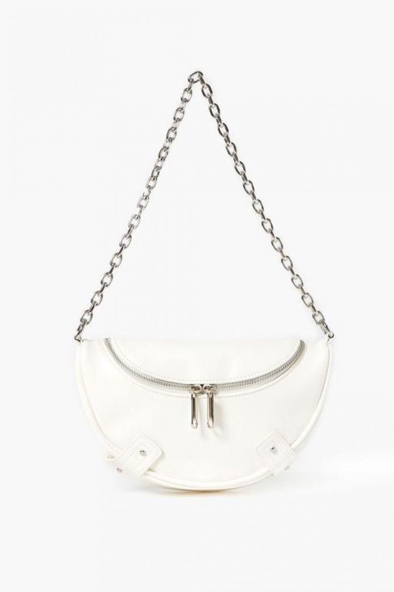 Bolsas Forever 21 Chain Strap Uette Mujer Blancas | IEInYQow846