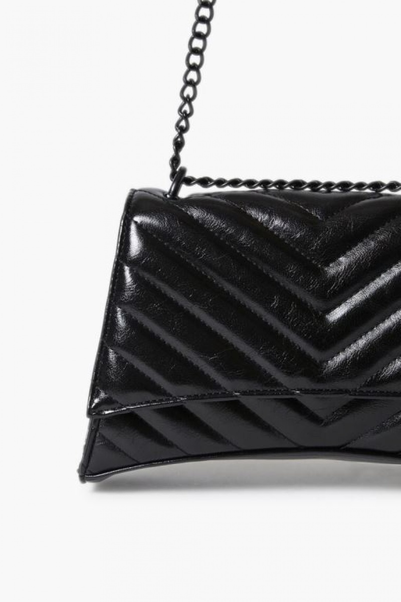 Bolsas Forever 21 Chevron Acolchado Crossbody Mujer Negras | 3WZ0lD77PY8