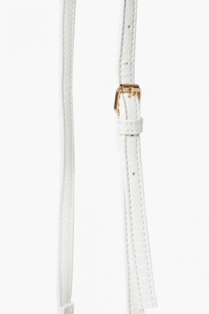 Bolsas Forever 21 Faux Croc Crossbody Mujer Blancas | gqtCzdmW3id