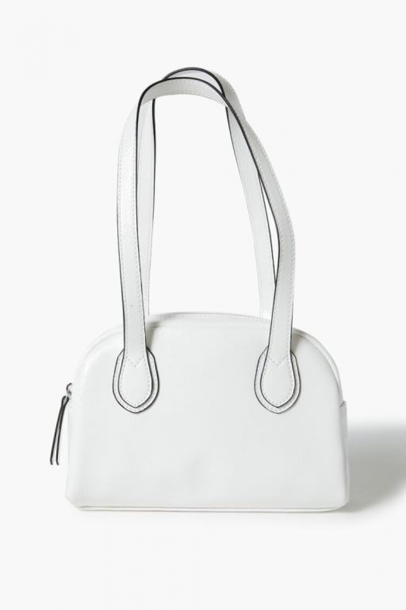 Bolsas Forever 21 Faux Cuero Bowler Mujer Blancas | ashFS9W7yZt