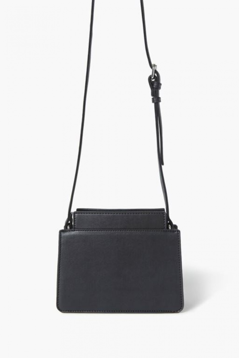 Bolsas Forever 21 Faux Cuero Crossbody Mujer Negras | 99DSOvzLzml