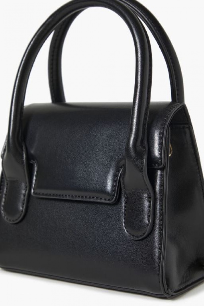 Bolsas Forever 21 Faux Cuero Crossbody Mujer Negras | alFuRg0XQH0