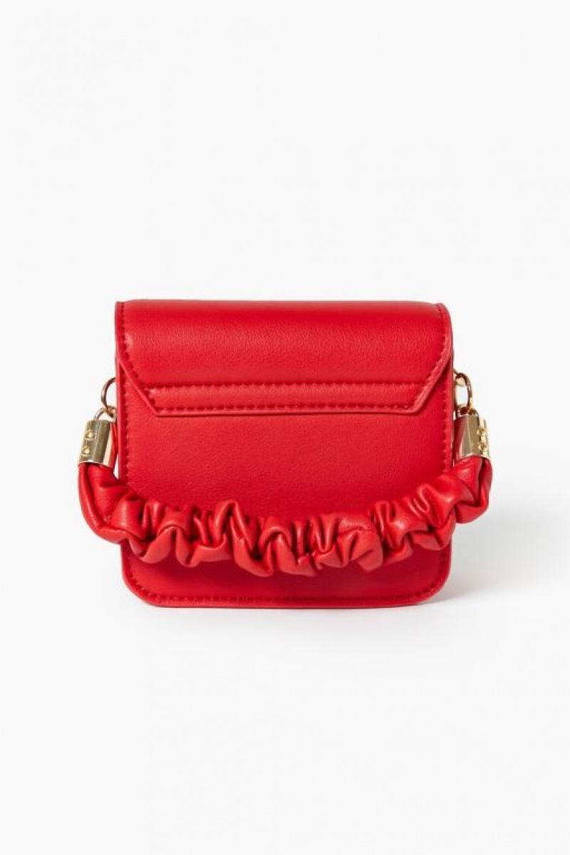 Bolsas Forever 21 Faux Cuero Mini Crossbody Mujer Rojas | 9AMYksRZHlm