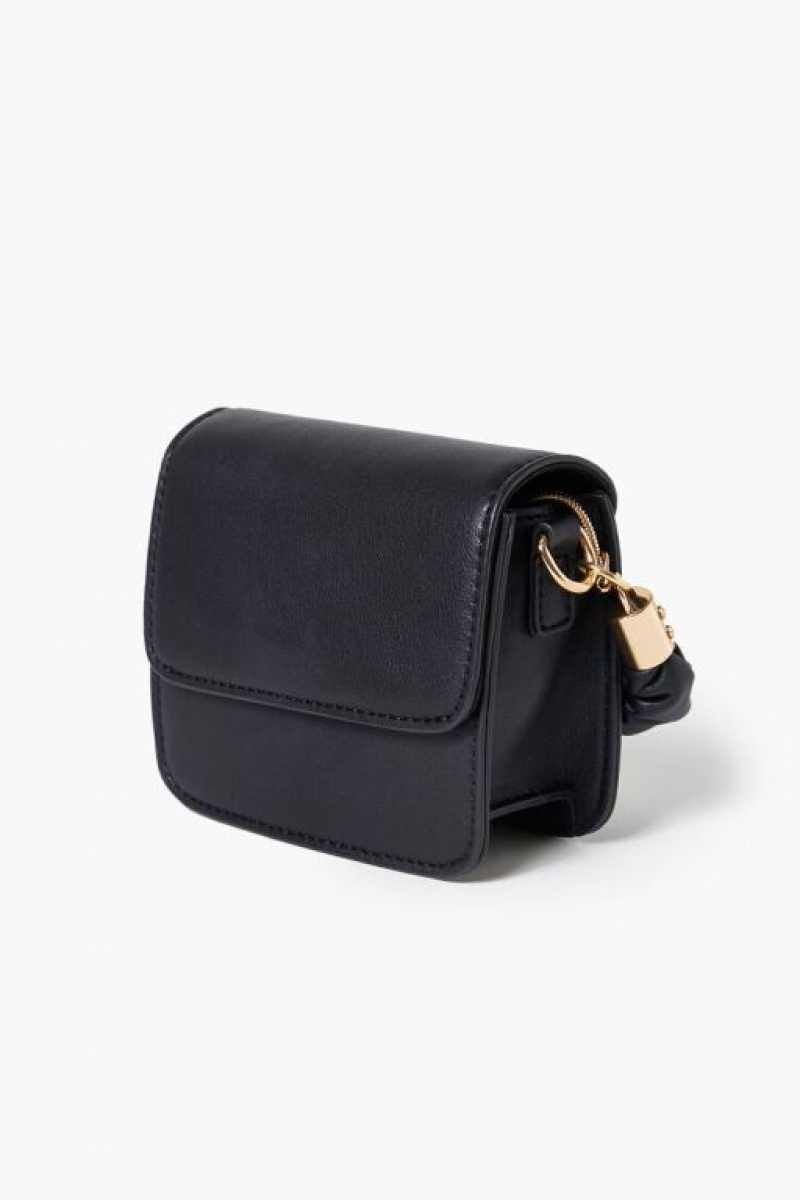 Bolsas Forever 21 Faux Cuero Mini Crossbody Mujer Negras | QexSW8qzT9w