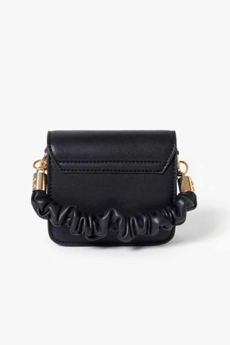 Bolsas Forever 21 Faux Cuero Mini Crossbody Mujer Negras | QexSW8qzT9w