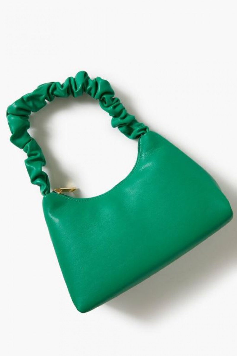 Bolsas Forever 21 Faux Cuero Ruched Strap Handbag Mujer Verde | wwDQ2rTOP6A