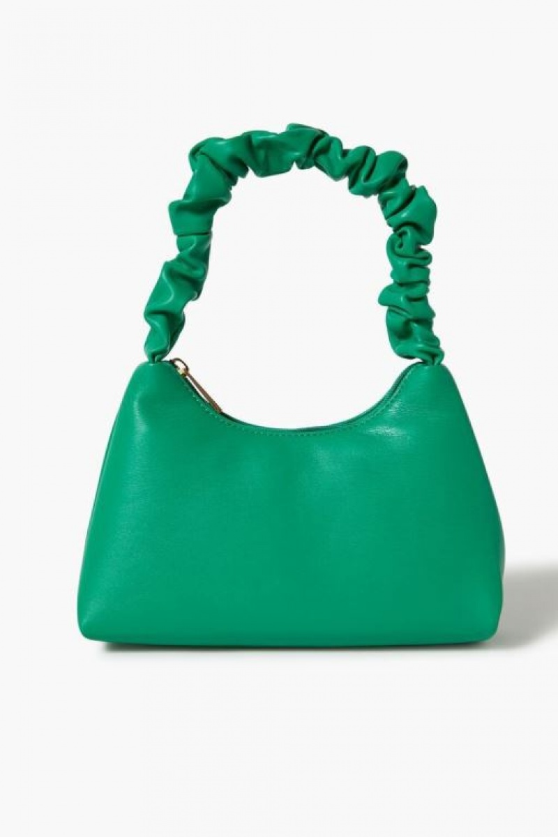 Bolsas Forever 21 Faux Cuero Ruched Strap Handbag Mujer Verde | wwDQ2rTOP6A