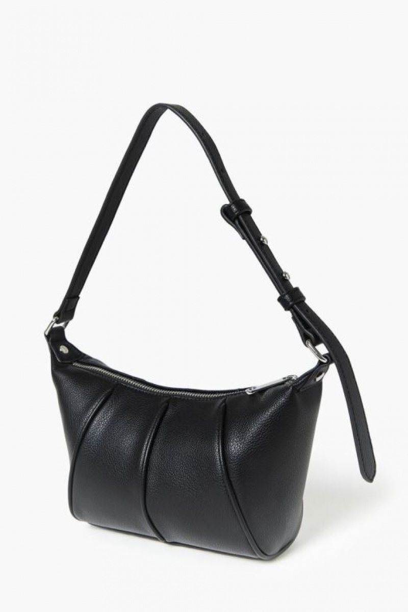 Bolsas Forever 21 Faux Cuero Shoulder Mujer Negras | 3d1OXx0Lia7