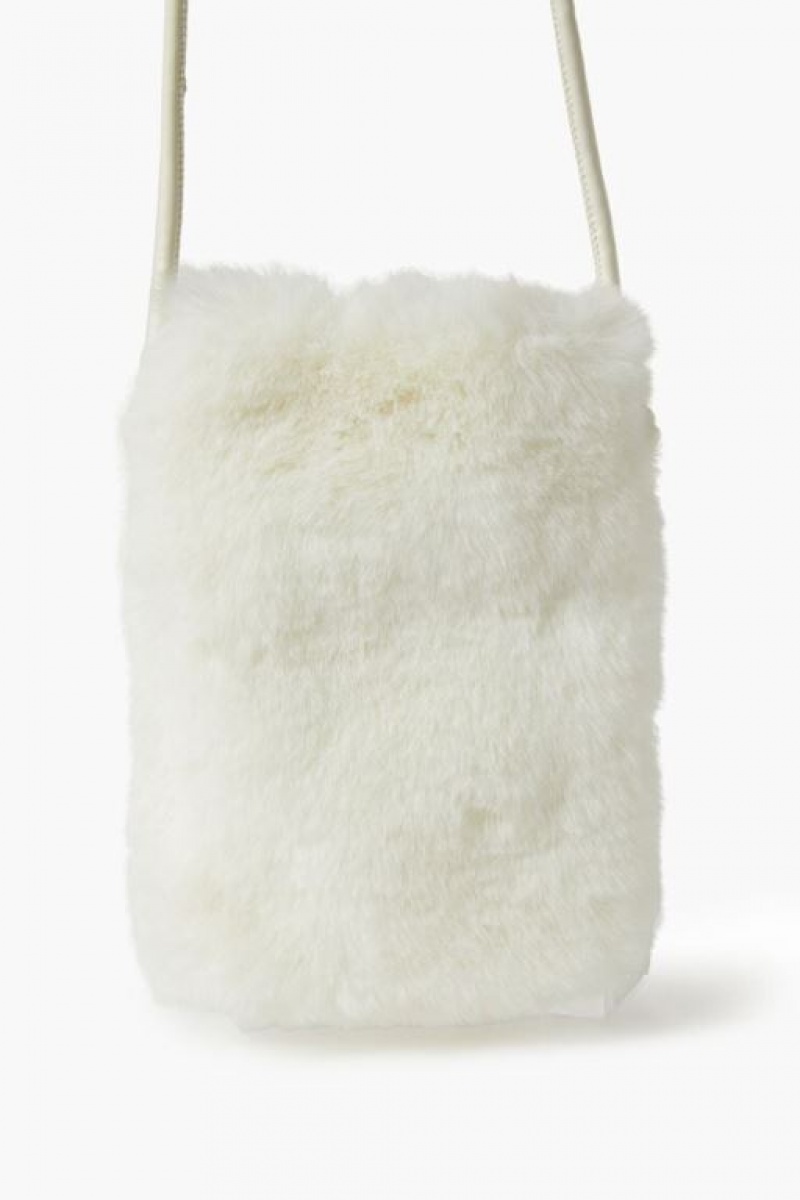 Bolsas Forever 21 Faux Fur Crossbody Mujer Creme | 3ty0QCM1sVk