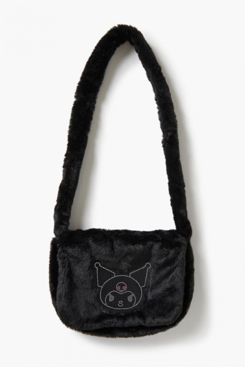 Bolsas Forever 21 Faux Fur Kuromi Crossbody Mujer Negras | 8CCSmfD4tDG