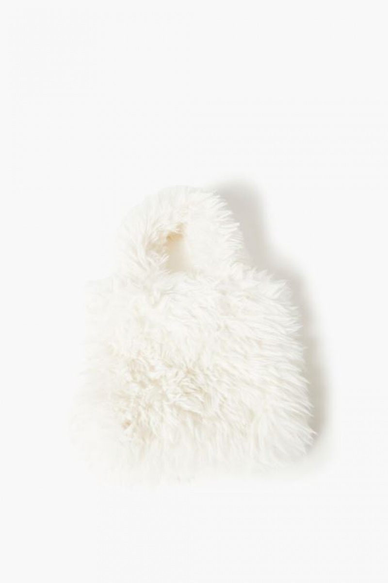 Bolsas Forever 21 Faux Fur Tote Mujer Blancas | RQiCRggFmir