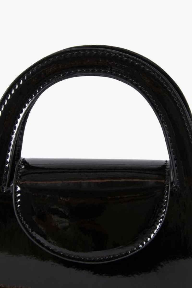 Bolsas Forever 21 Faux Patent Cuero Mini Crossbody Mujer Negras | wMlD38LwGSi