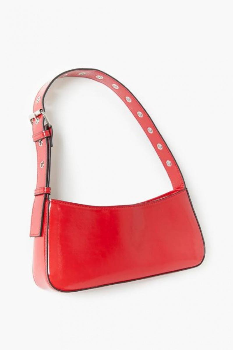 Bolsas Forever 21 Faux Patent Cuero Uette Mujer Rojas | uaBlOPaiuEl