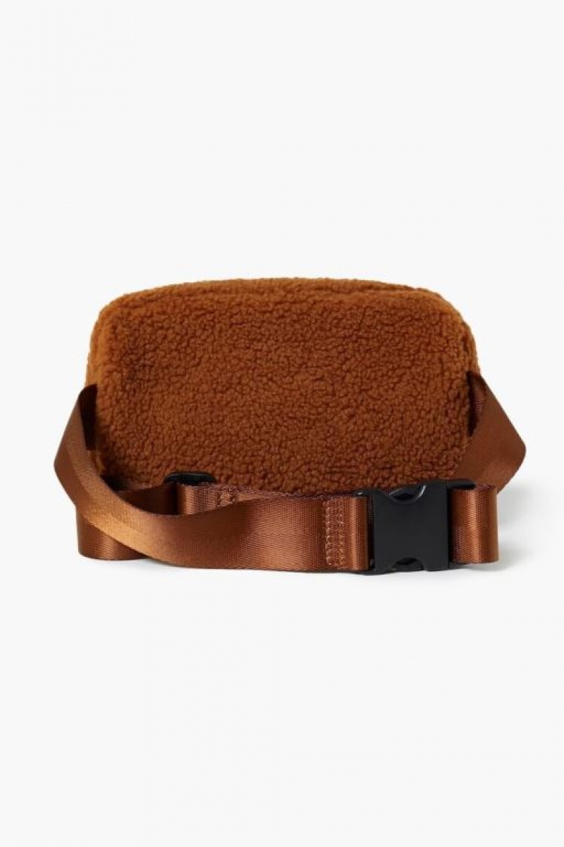 Bolsas Forever 21 Faux Shearling Fanny Pack Mujer Marrones | dIZdIVzVdMZ