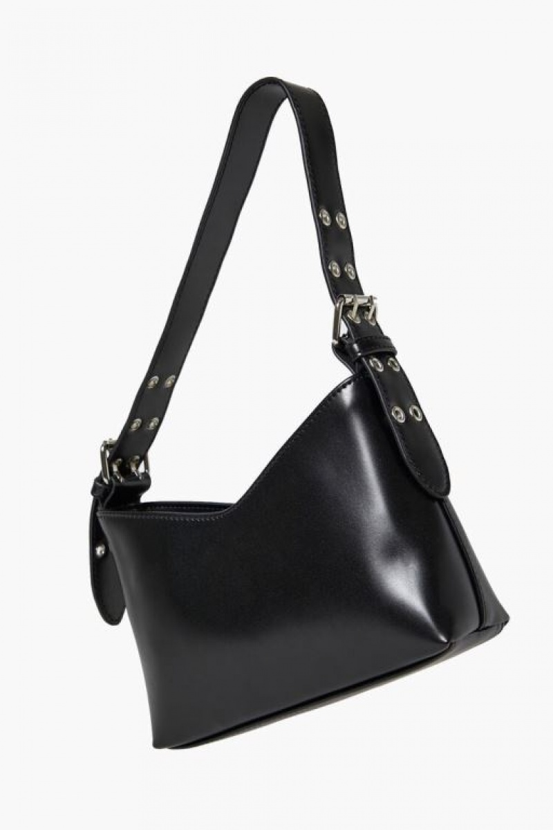 Bolsas Forever 21 Notched Faux Cuero Handbag Mujer Negras | SHRJLFi2Aid