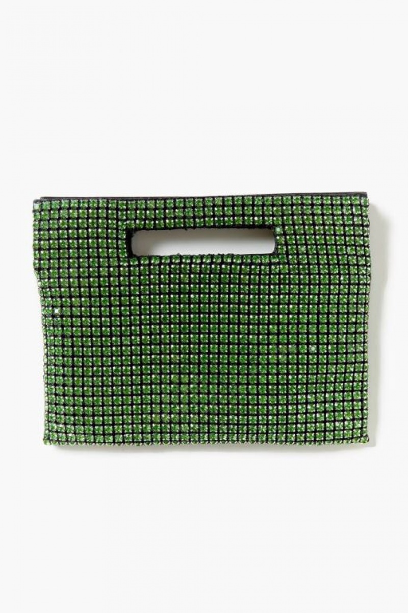 Bolsas Forever 21 Rhinestone Chain Strap Clutch Mujer Verde | nZ2eE7DJ8hd