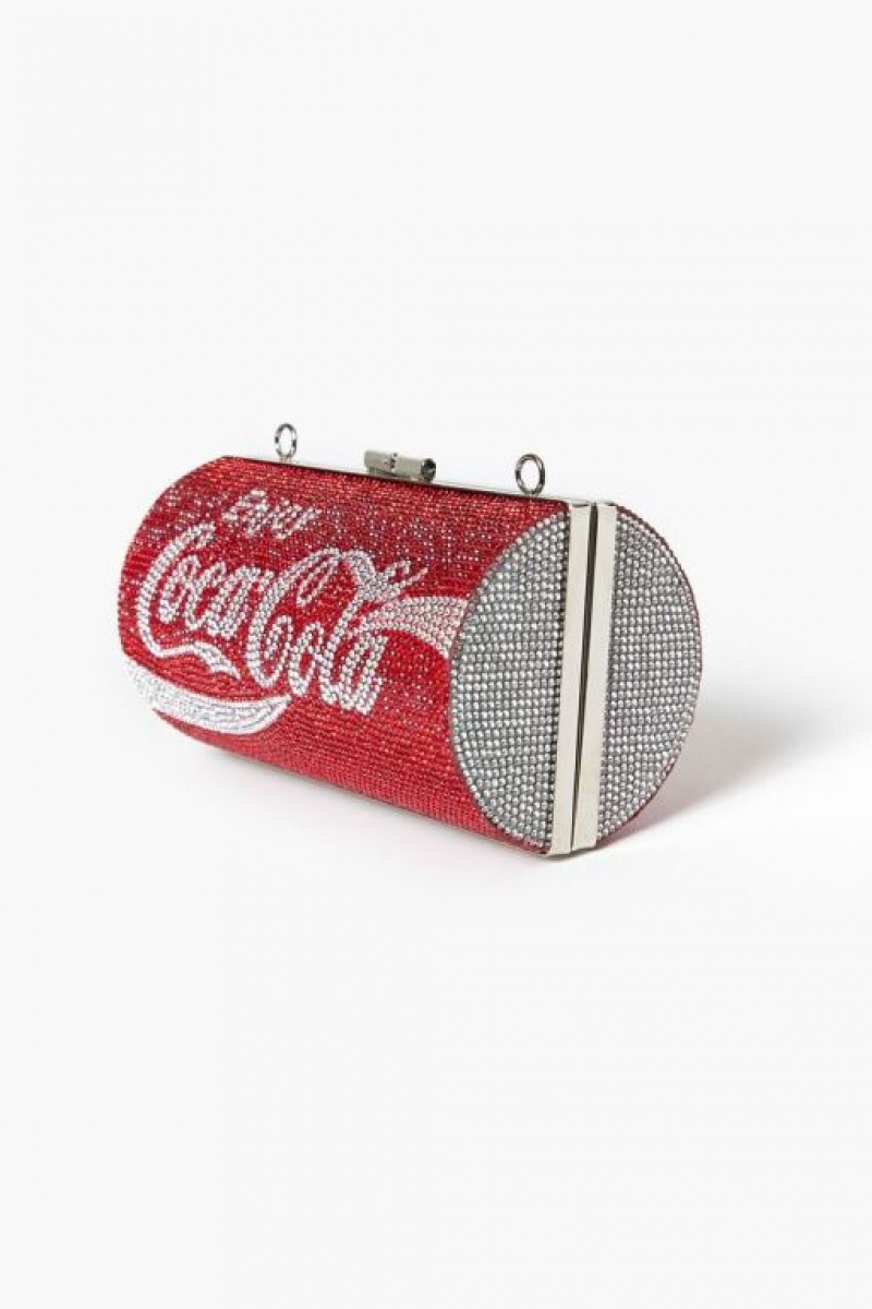 Bolsas Forever 21 Rhinestone Coca Cola Crossbody Mujer Rojas | nFIywA8iuMT