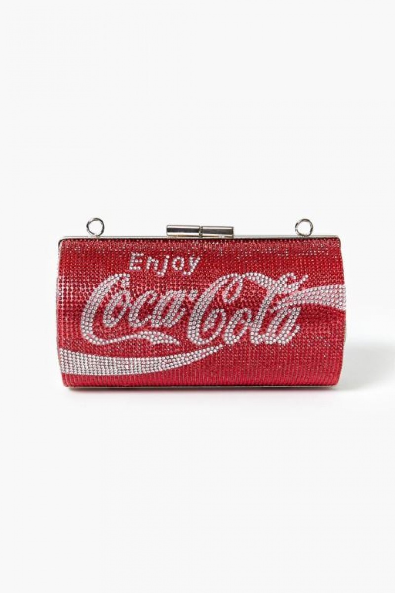 Bolsas Forever 21 Rhinestone Coca Cola Crossbody Mujer Rojas | nFIywA8iuMT