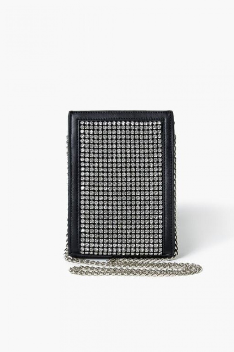 Bolsas Forever 21 Rhinestone Crossbody Mujer Negras | kQnXNx1rcav