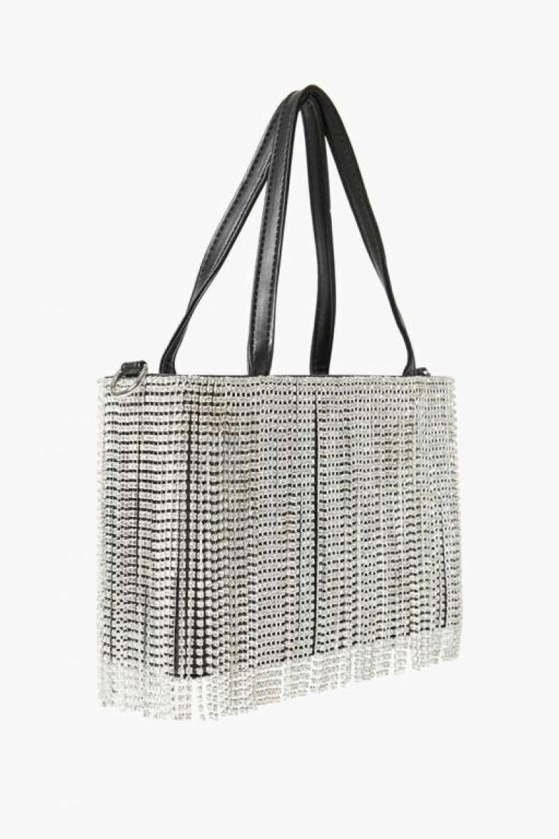 Bolsas Forever 21 Rhinestone Fringe Handbag Mujer Negras | nEOtIdfGids